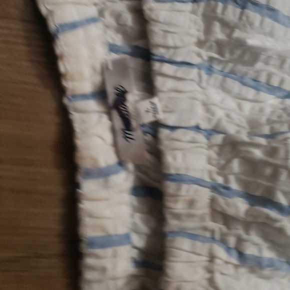 Madewell strip seersucker check melody one shoulder midi dress - Picture 7 of 7